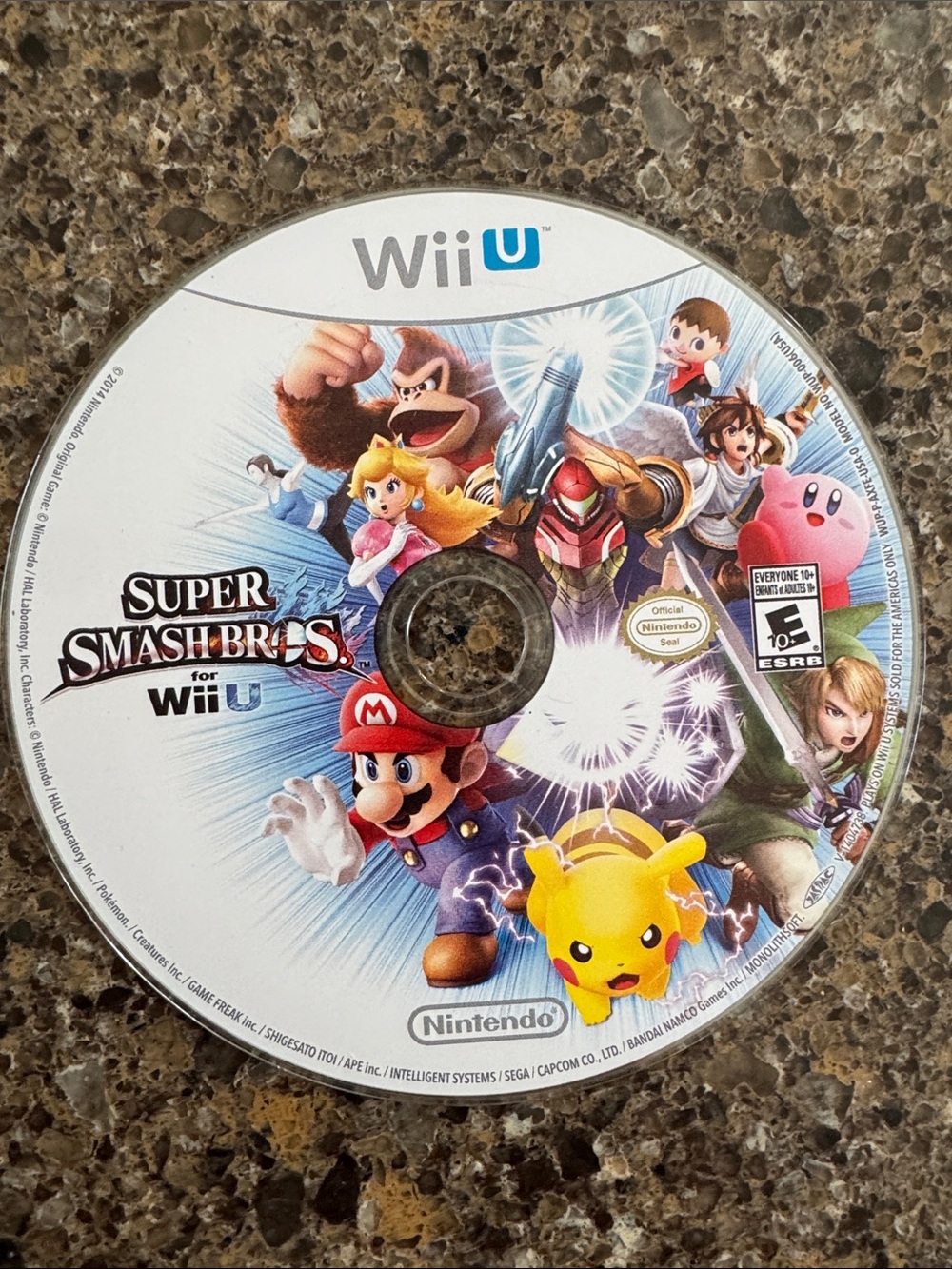 Nintendo Super Smash Bros. for Wii U Game disc but No Case Like New